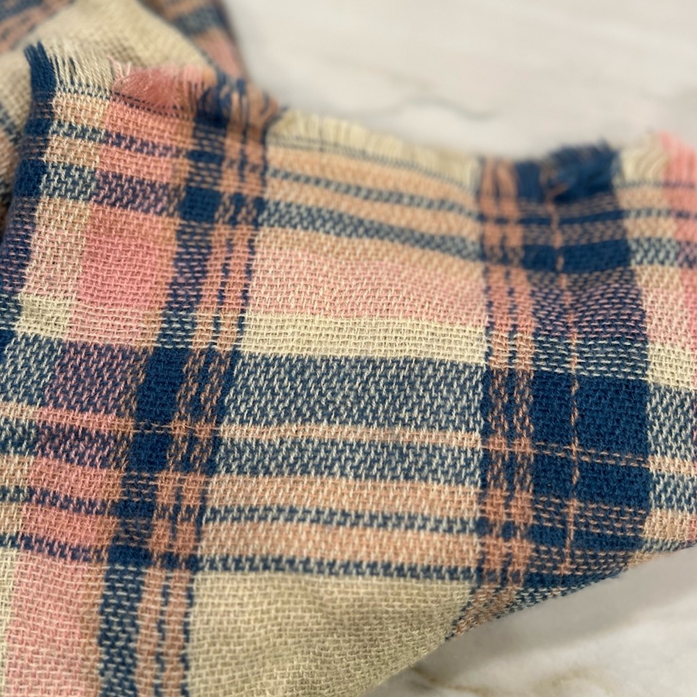 Blanket Scarf oversized soft and cozy plaid - Picture 4 of 4